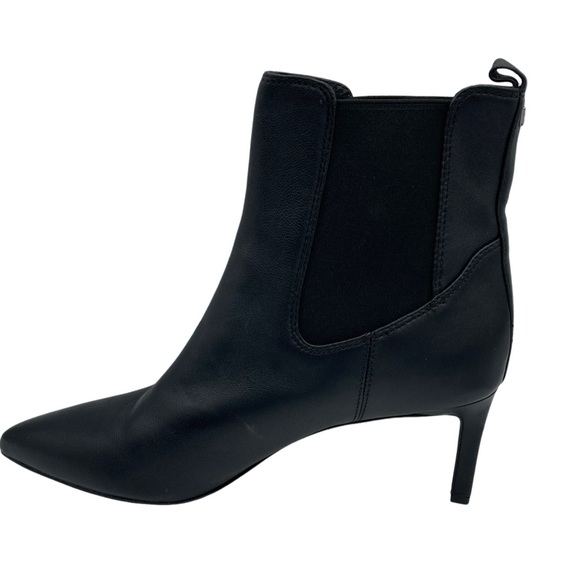 NWOB Veronica Beard Black Leeland Leather Chelsea Ankle Boots - Sz 10 - Picture 3 of 8